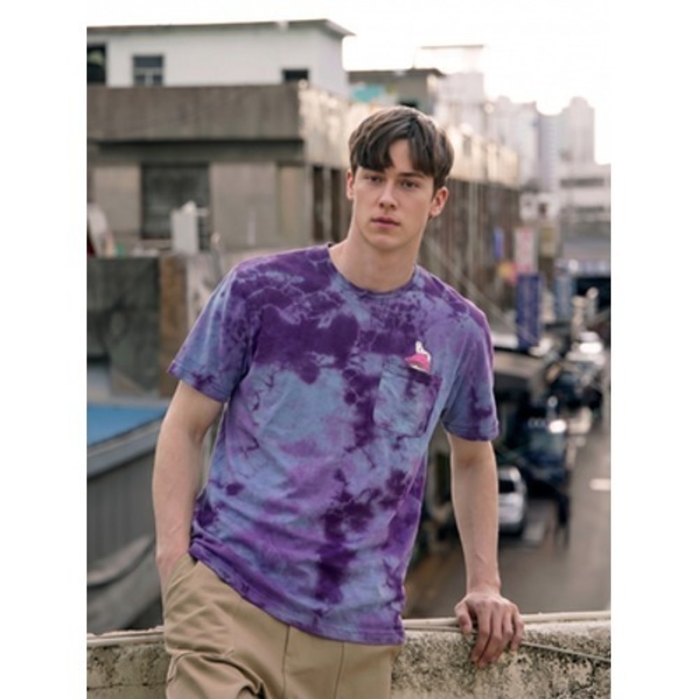 RIPNDIP Shirt Mens Large Purple Tie Dye Cat Mushroom Graphic Tee Psychedelic